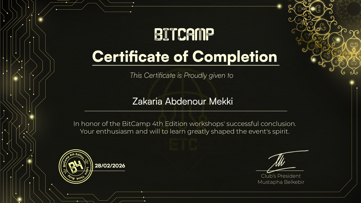 Bitcamp Certificate - 1-day robotics workshop with Raspberry Pi and NVIDIA Jetsons