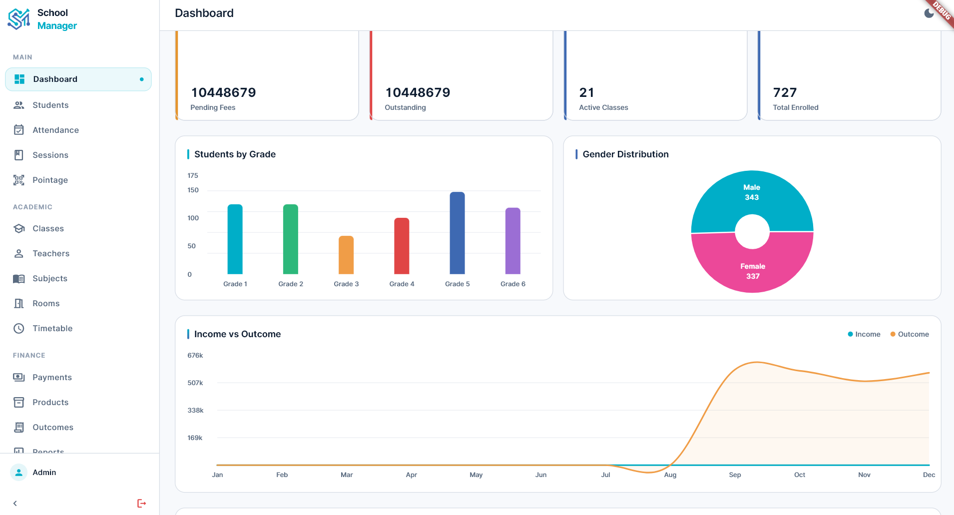SchoolManager project preview